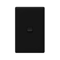 Linea - Vertical rocker switch - Single Pole Double Throw -1 gang 2 way 240V a.c. black