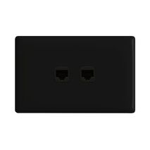 Linea Data outlet RJ45 2 gang Cat5e black