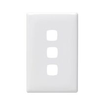 Linea - Grid & plate only 3 gang white