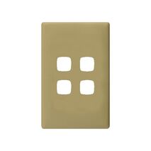 Linea Coverplate 4 gang 5 oclock olive