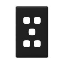 Linea - Coverplate 5 gang black