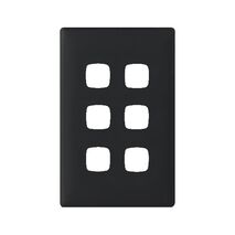 Linea - Coverplate 6 gang midnight dash