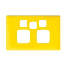 Linea Powerpoint coverplate 2 gang with extra hole sunshine