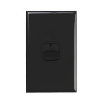 Excel - Vertical heavy duty rocker switch 1 gang 2 way 40A 240V a.c. black