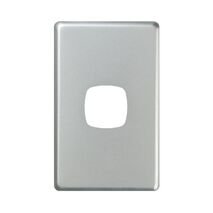 Excel - Switch coverplate 1 gang heavy duty matt silver