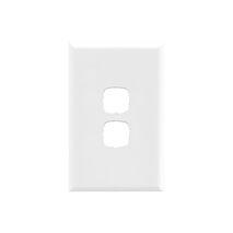 EXCEL - 2 Gang Switch Coverplate Only - White