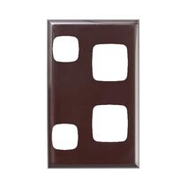 EXCEL - Double vertical powerpoint coverplate only - Brown