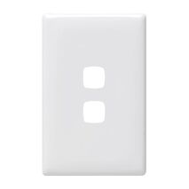 Linea - Grid & plate only 2 gang white