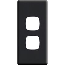 Linea - Architrave coverplate 2 gang midnight dash