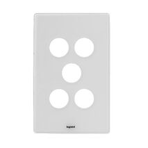 Excel Life Switch Coverplate 5 Gang Ice