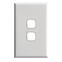 EXCEL - 2 Gang Grid & Coverplate Only - For 770 Series Mechanisms - White