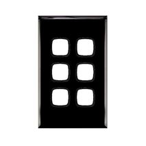 Excel - Grid & plate For 770 series mechanisms - 6 gang black