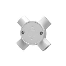 Clipsal - Cable Management, Round Junction Box, PVC, 25mm Entries, 4 Way - Grey