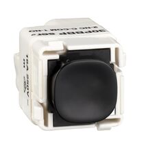 Impress Series, push-button Mechanism, Momentary, 230/240V, 16A - Black