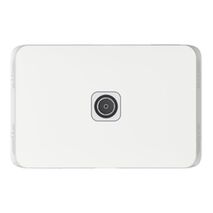 Clipsal Iconic, TV PAL Antenna Socket Plate, F-Type,1 Gang, Horizontal/Vertical Mount - Vivid White