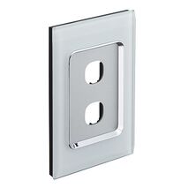Saturn Series, Switch Grid Plate and Cover, 2 Gang, Vertical/Horizontal Mount - Ocean Mist