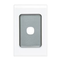 Saturn Series, Switch Grid Plate and Cover, 1 Gang, Vertical/Horizontal Mount - Pure White
