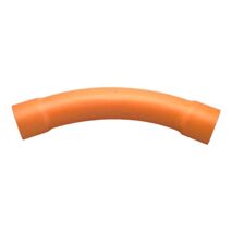 Clipsal - Cable Management, Conduit Bend, Large Sweep, 45Deg, PVC, 150mm - Electric Orange