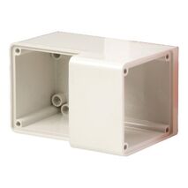 Clipsal - 56 Series, Mounting Back Box, 2 Gang, Vertical Socket Mounting - Resistant White Electric
