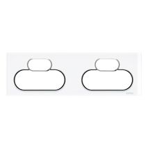 Saturn Series, Cover Socket Outlet, Quad switched, Horizontal - Pure White