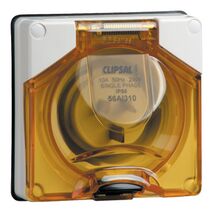 Clipsal - 56 Series, Socket Appliance Inlet, Ip56 3 PIN Less Enclosure - Grey