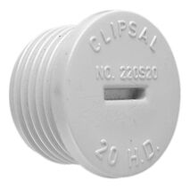 Clipsal - Cable Management, Conduit Plug, Screwed, PVC, 40mm - Grey