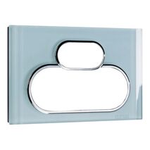 Saturn Series, Cover Socket Outlet, Twin switched, Horizontal - Ocean Mist