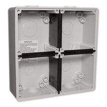 Clipsal - 56 Series, Mounting Back Box, 4 Gang, Vertical Socket Mounting - Grey