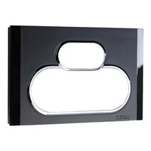 Saturn Series, Cover Socket Outlet, Twin switched, Horizontal - Espresso Black