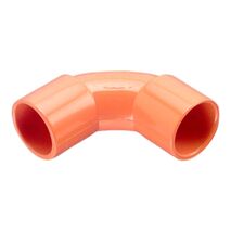 Clipsal - Cable Management, Elbow, Solid, PVC, 25mm - Electric Orange