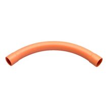 Clipsal - Cable Management, Conduit Bend, Large Sweep, 90Deg, PVC, 25mm - Electric Orange