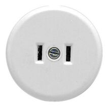 Standard Series, Single Socket Outlet, 125VAC, 10A, 2 PIN ParAllel, Surface Mount - White Electric