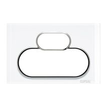 Saturn Series, Cover Socket Outlet, Twin switched, Horizontal - Pure White