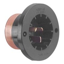Standard Series, Socket Inlet, 3 PIN, 15A, 250V, Back Terminal Cover - Black