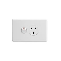 Classic C2000 Series, Single Switch Socket Outlet, Classic, 250V, 10A - Red