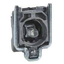 Harmony XB4, Light block with body fixing collar, metal, red, integral LED, 24V AC DC, 1NO+1NC