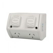 WPGPO2N - 10A W/P Double Socket - Neon - WPGPO2N - WPGPO2N