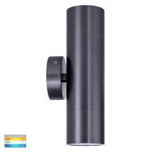 Tivah Solid Brass Graphite Coloured TRI Colour Up & Down Wall Pillar Lights