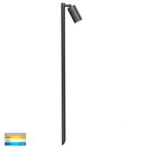 Tivah Antique Brass TRI Colour Single Adjustable LED Bollard Spike Light