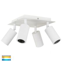 Tivah White 4 Light TRI Colour LED Square Plate