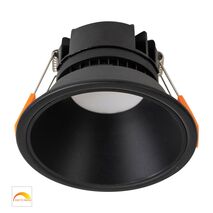 Gleam Black with Black Insert Fixed Dim to Warm LED Downlight