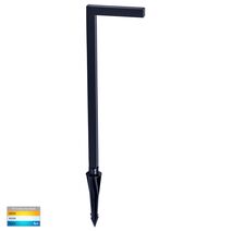 Nedia Square 7w Tri Colour Aluminium Black Garden Spike Light