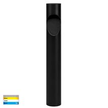 Fedor Round Aluminium Black Tri Colour LED Bollard Light
