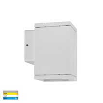 Quadru Square White TRI Colour Fixed Down LED Wall Light
