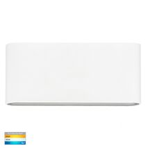 Lisse White Fixed Down TRI Colour LED Wall Light