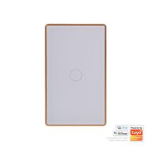 Wifi Single Gang White with Gold Trim Wall Switch