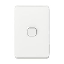 Clipsal Iconic, Switch Plate Skin, 1 Gang, Horizontal/Vertical Mount, Clip-On - Vivid White