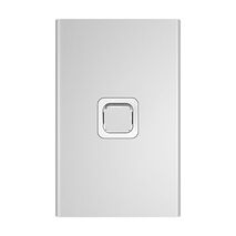 Clipsal Iconic, Styl Switch Plate Skin, Vertical/Horizontal, 1 Gang - Silver