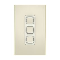 Clipsal Iconic, Styl Switch Plate Skin, Vertical/Horizontal, 3 Gang - Crowne