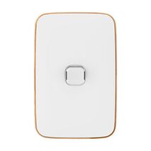 Clipsal Iconic, Essence Switch Plate Skin, 1 Gang, Vertical/Horizontal, Clip-On - Arctic White